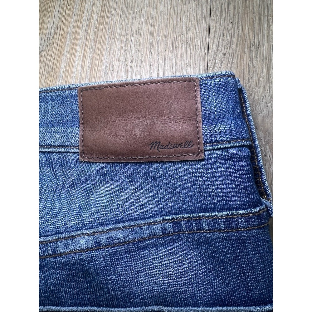 Madewell Women's Blue Denim Distressed Skinny Jeans, Size 28, High-Rise, 9" - Picture 7 of 11